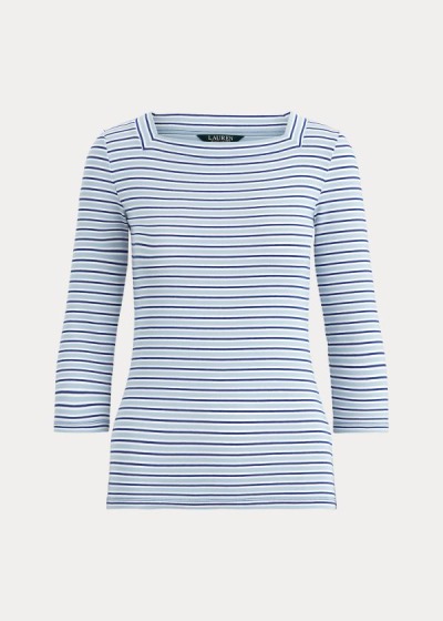 Top Ralph Lauren Striped Algodão-Blend Mulher 67203-BANK